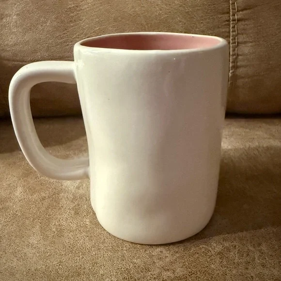 Rae Dunn Hey Girl Mug Magenta Artisan Collection White  Coffee Cup Tea Cup - Picture 2 of 5